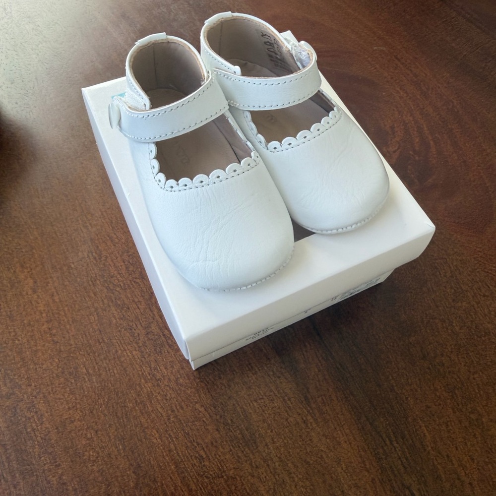 Elephantito White Baby Mary Jane Shoes